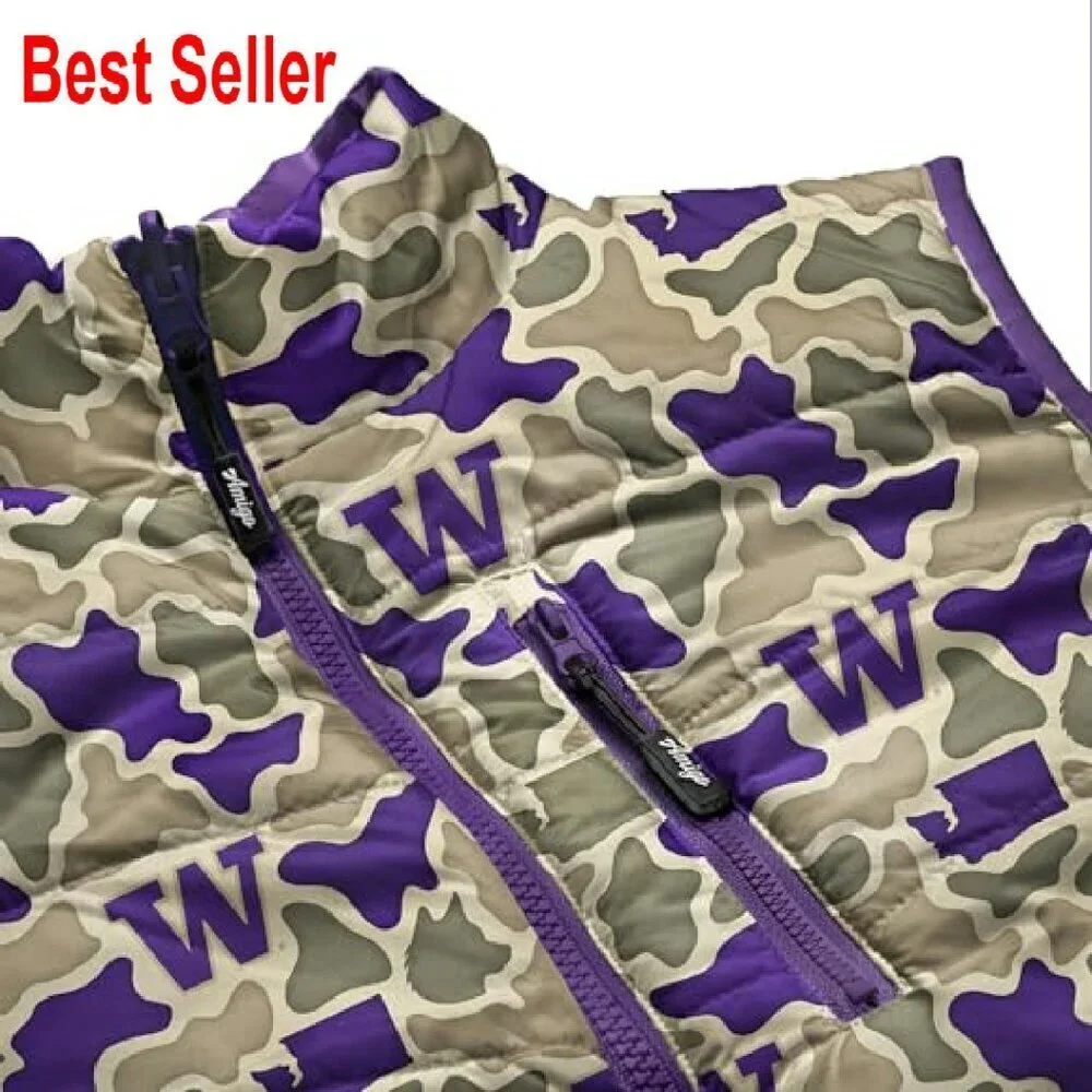 Reversible Puffer Vest Lightweight Synthetic Fill DWR Water Repellent Tailgating